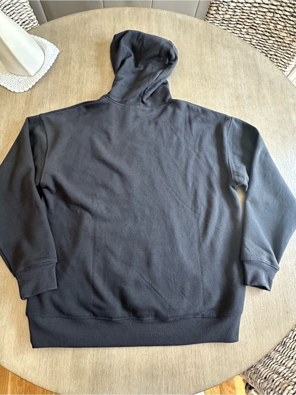 Roxy Black Hoodie with White Floral Logo M - Picture 7 of 7